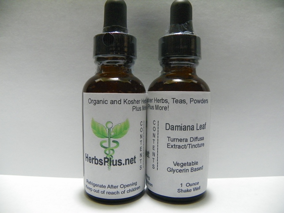 Damiana Leaf Herb Extract Tincture 1 oz Alcohol Free